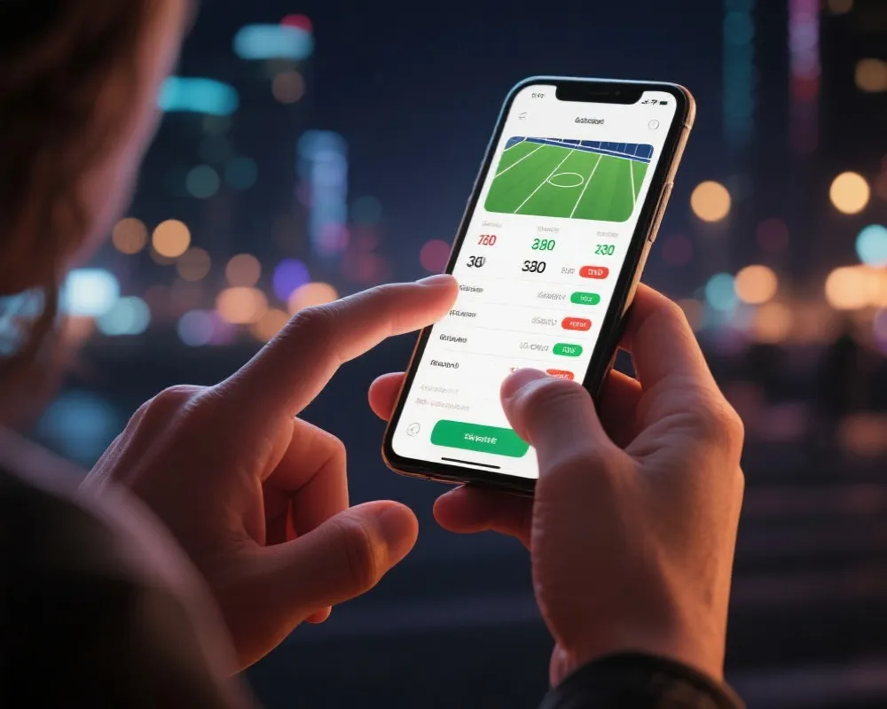 移动端查看体育比分与直播示意